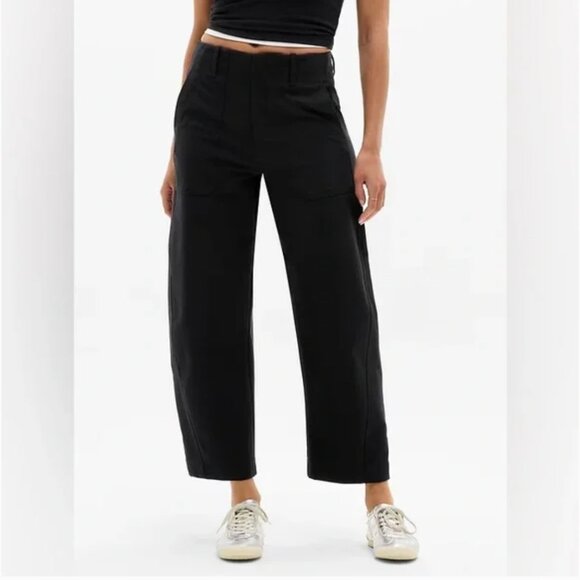 ATHLETA Skyline High Rise Barrel Leg Pant Black 10 - Picture 1 of 5